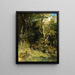 Embrace in the Forest - Emil Jakob Schindler — framed artwork on a wall