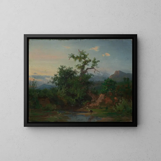 Emil Lugo - Bergsee mit Storch.webp
