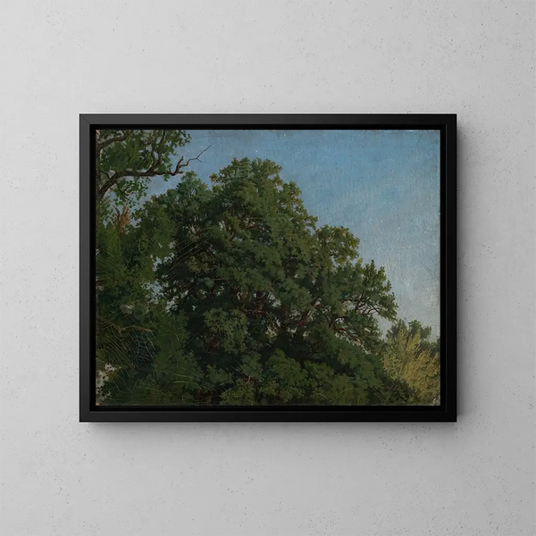 Oak Crown Painting - Emil Lugo — framed artwork on a wall
