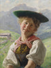 Hoofd van Dirndl - Emil Rau — weergave van het kunstwerk