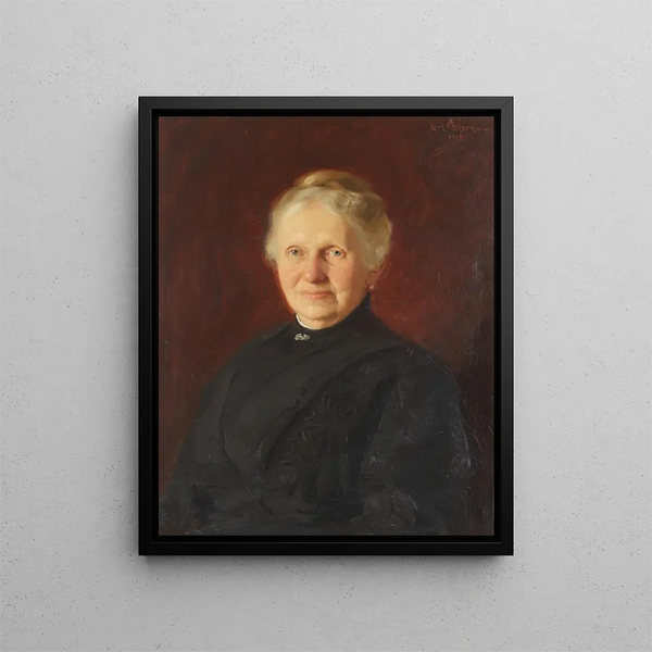 Portrait of Amalia Styffe - Emil Stermann — framed artwork on a wall