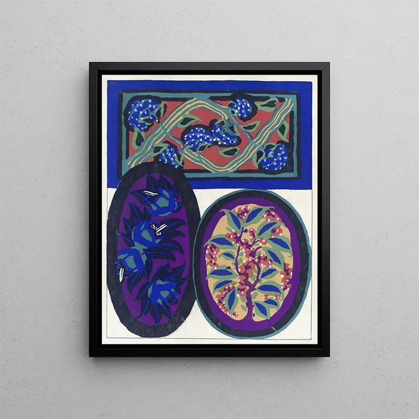 Suggestions for Fabrics and Carpets Pl09 - Émile-Allain Séguy — framed artwork on a wall