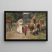 Bezoek aan een boerderij - Émile-Charles Dameron — ingelijst kunstwerk aan de muur