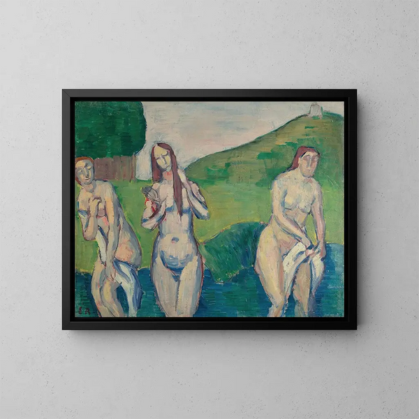 Badende vrouwen - Émile Bernard — ingelijst kunstwerk aan de muur