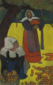 Bretonnes ramassant des pommes - Émile Bernard — weergave van het kunstwerk