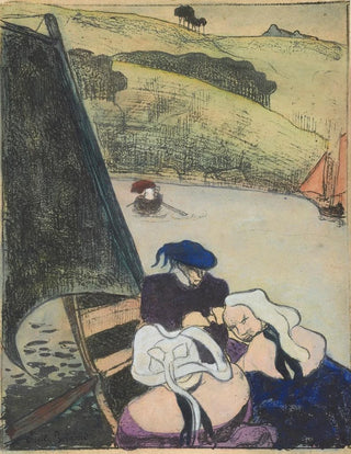 Emile Bernard - Bretons dans une barque Bretons in a Ferryboat.webp