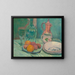 Natuurstudie met karaf, glas, fruit, borden, kop en koffiezetapparaat - Émile Bernard — ingelijst kunstwerk aan de muur