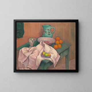 Emile Bernard - Nature morte pichet assiette fruits sur serviette dploye.webp