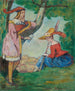 L'Écolière - Émile Bernard — weergave van het kunstwerk