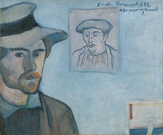 Emile Bernard - Selfportrait with portrait of Gauguin.webp