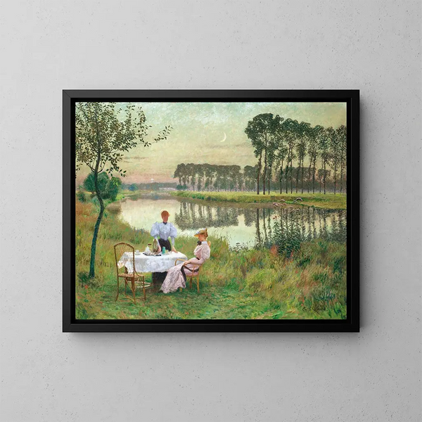 Summer Evening - Émile Claus — framed artwork on a wall