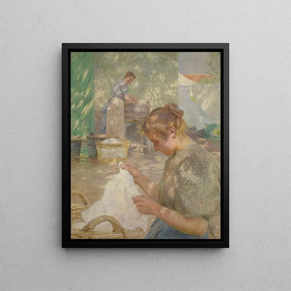Sunny Day - Émile Claus — framed artwork on a wall