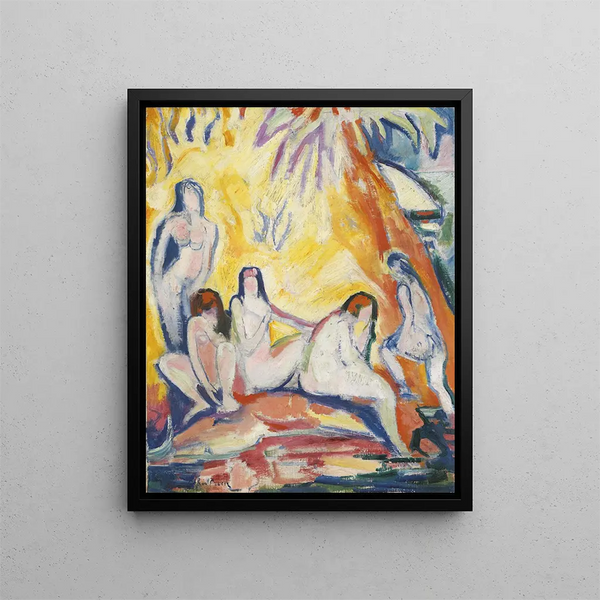 Bathers - Émile Othon Friesz — framed artwork on a wall