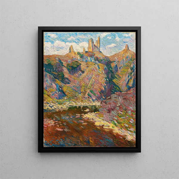 Château de Crozant dominant la Creuse - Émile Othon Friesz — framed artwork on a wall