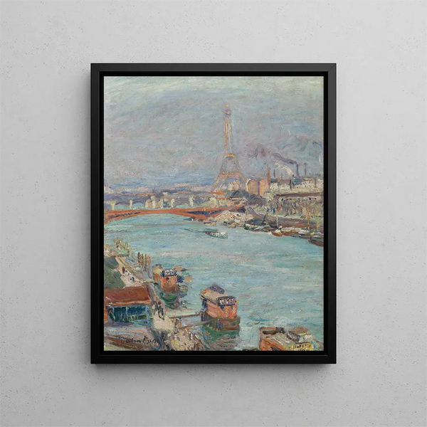 La Seine à Paris, la Tour Eiffel, le jour - Émile Othon Friesz — framed artwork on a wall