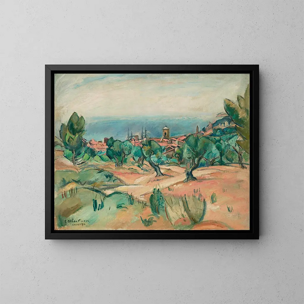 Landscape in Cassis - Émile Othon Friesz — framed artwork on a wall