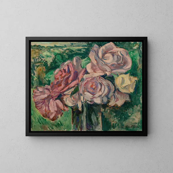 Roses - Émile Othon Friesz — framed artwork on a wall