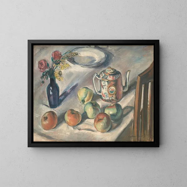 Still life with apples - Émile Othon Friesz — framed artwork on a wall