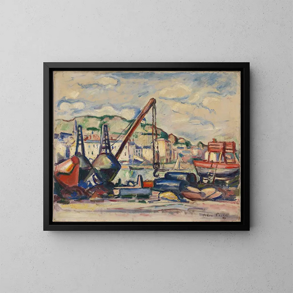 Le port de Honfleur - Émile Othon Friesz — framed artwork on a wall