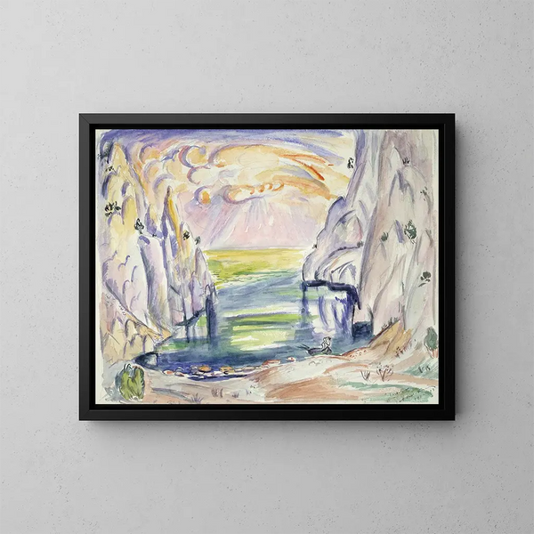Vigne près de Vaux Cassis - Émile Othon Friesz — framed artwork on a wall