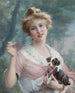 van het ondeugende puppy-schilderij - Émile Vernon — weergave van het kunstwerk