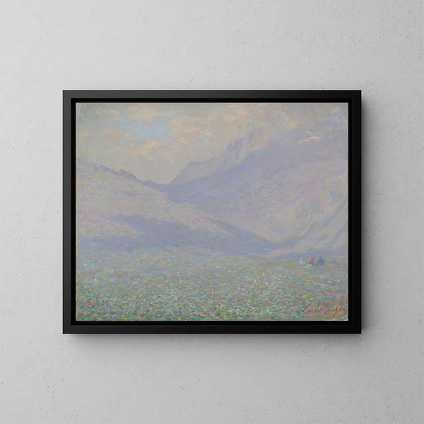 Landscape in the Valteline - Emilio Longoni — framed artwork on a wall