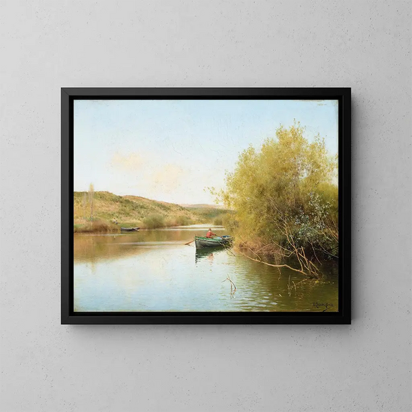 On the river - Emilio Sánchez Perrier — framed artwork on a wall