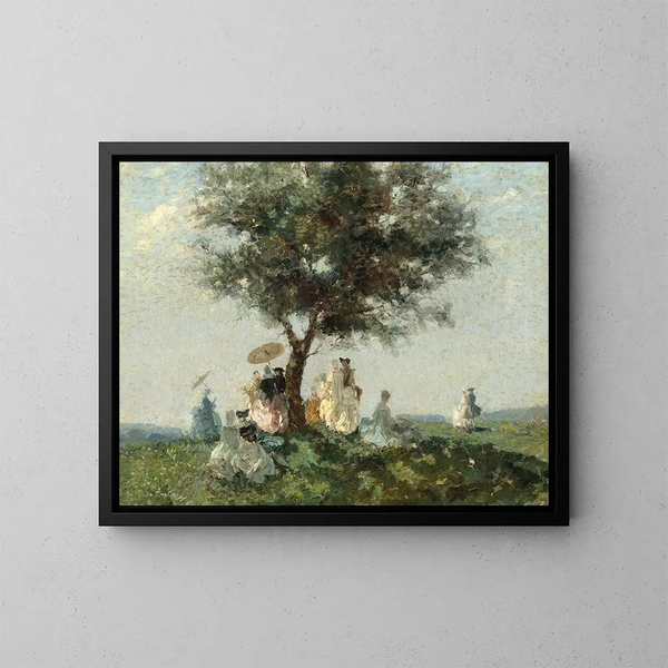 The Picnic - Emma Ciardi — framed artwork on a wall