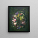 Een bloemenkrans - Emma Thomsen — ingelijst kunstwerk aan de muur