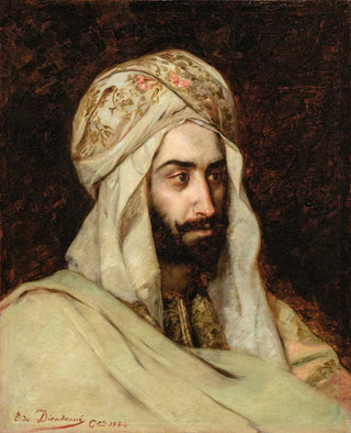 Emmanuel De Dieudonn - Man In A White Turban In Constantinople.webp