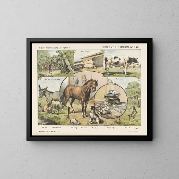 Famous Animals Painting - Emrik Binger — framed artwork on a wall
