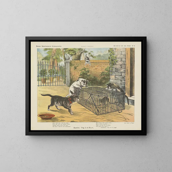 The Mouse and the Cat - Emrik Binger — framed artwork on a wall