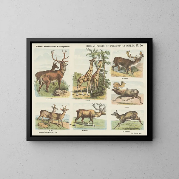 Herculean or animals with two hooves - Emrik Binger — framed artwork on a wall
