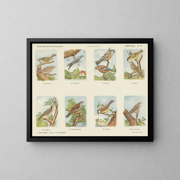 Birds Singers - Emrik Binger — framed artwork on a wall