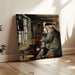 Reproduction of the painting of a turner at his lathe - Laurits Andersen Ring