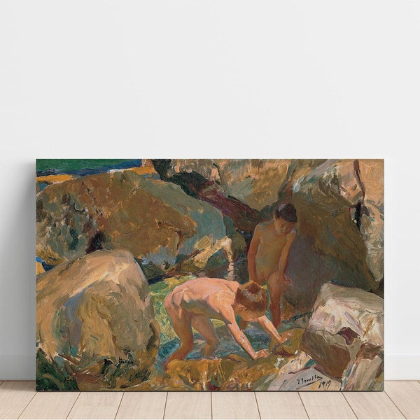 Reproductie van het schilderij Kinder zoeken schelpen - Joaquín Sorolla