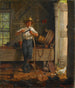 Binnen in een schuur - Enoch Wood Perry Jr — weergave van het kunstwerk