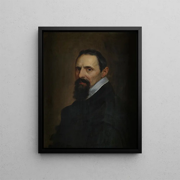 Portrait of Albertus Miraeus - Erasmus Quellinus the Younger — framed artwork on a wall