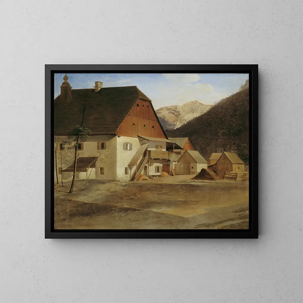 La grande maison de la martre à Hirschwang sur la Rax - Erasmus von Engert — framed artwork on a wall
