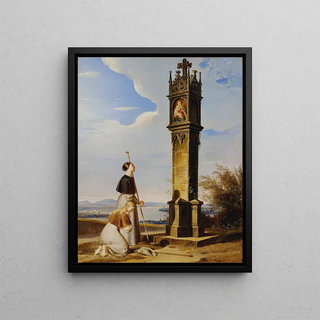 Erasmus Von Engert - Zwei Pilgerinnen Vor Einem Bildstock ave Maria.webp