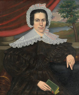 Erastus Salisbury Field - Woman with a Green Book Louisa Gallond Cook.webp