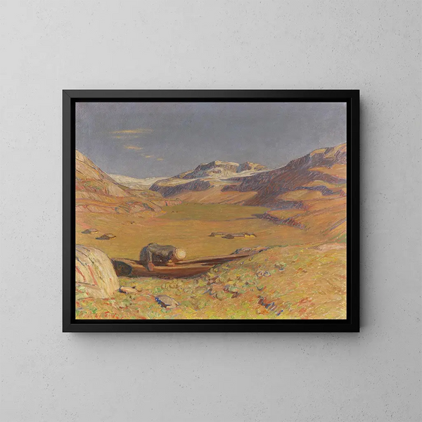 Sunny Autumn Painting - Erich Erler — framed artwork on a wall