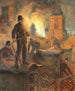Fire near Saint-Petri Church - Erik Henningsen — artwork view