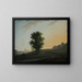 Landschapschilderij van de avond bij Gentofte, ten noorden van Kopenhagen - Erik Pauelsen — ingelijst kunstwerk aan de muur