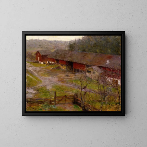 Autumn Painting - Erik Werenskiold — framed artwork on a wall