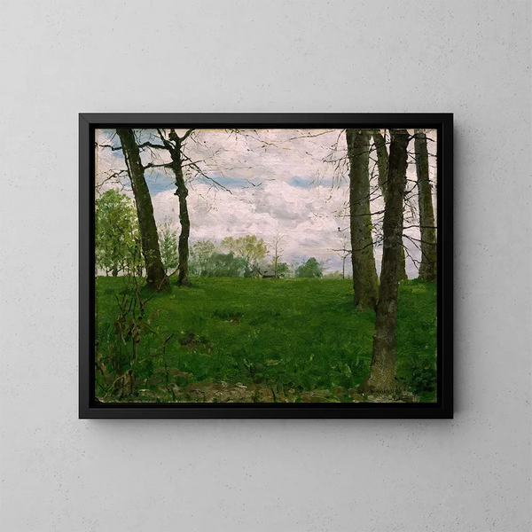 Champs verts - Erik Werenskiold — framed artwork on a wall