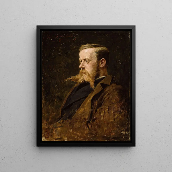Portrait of the painter Nikolai Ulfsten - Erik Werenskiold — framed artwork on a wall
