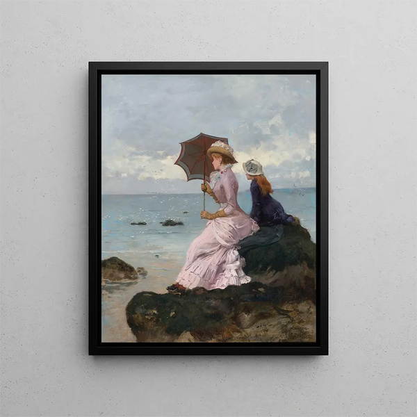 on the cliff - Ernest-Ange Duez — framed artwork on a wall