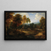 Landschap met figuren en kuddes - Ernest Daret — ingelijst kunstwerk aan de muur