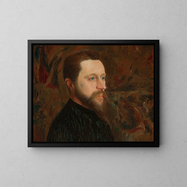 Portret van Georges Seurat - Ernest Joseph Laurent — ingelijst kunstwerk aan de muur